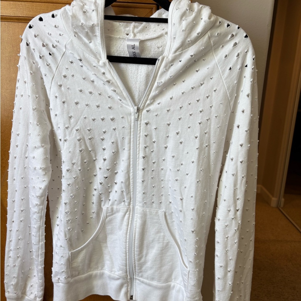 White Women's Hoodie w/Perforations
